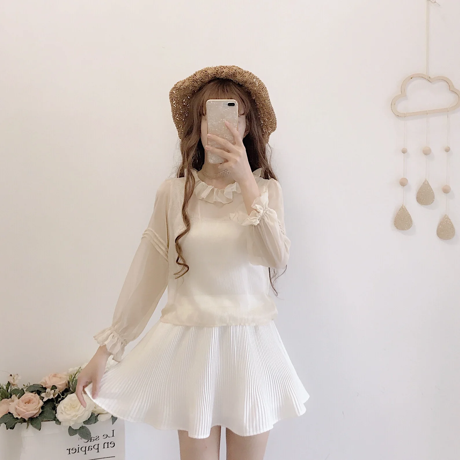 Japanese Style Soft Girl Style Sleeveless Dress 2020 New Sweet Girl Loose Mid-Length Striped Suspender Dress Summer