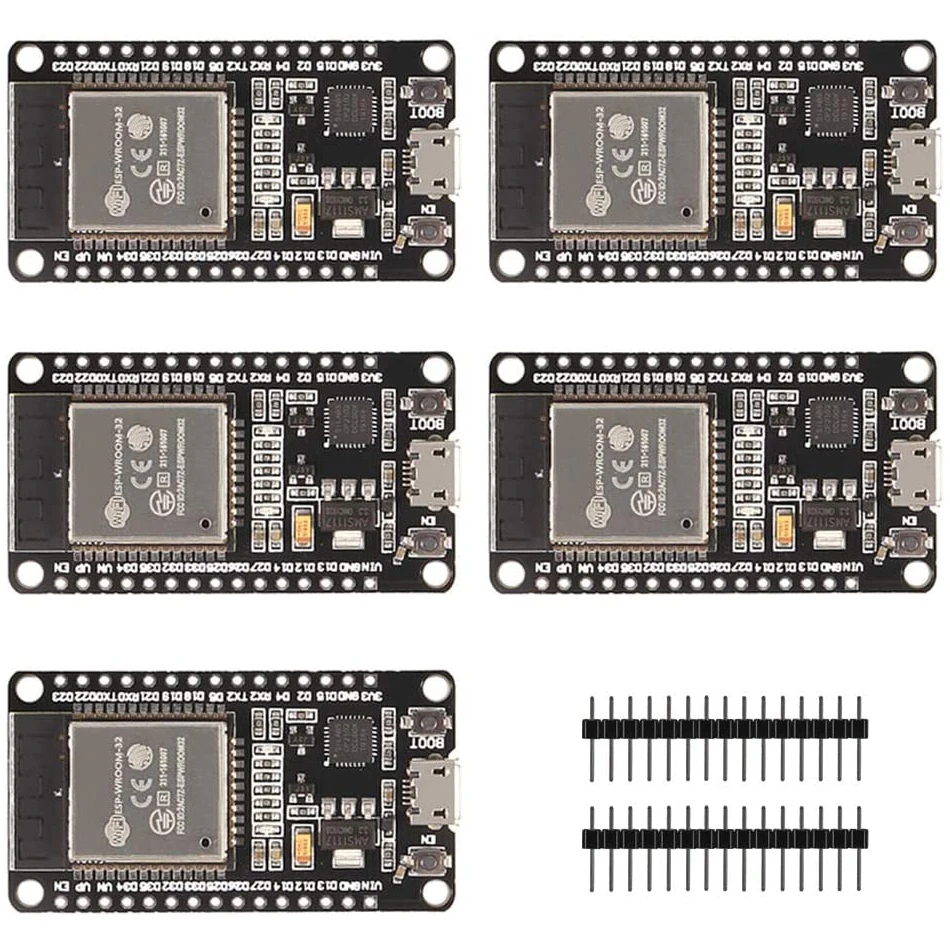 5PCS ESP32 ESP-32S WiFi Development Board NodeMCU-32S Microcontroller Processor Integrated Chip CP2102 for Arduino IDE