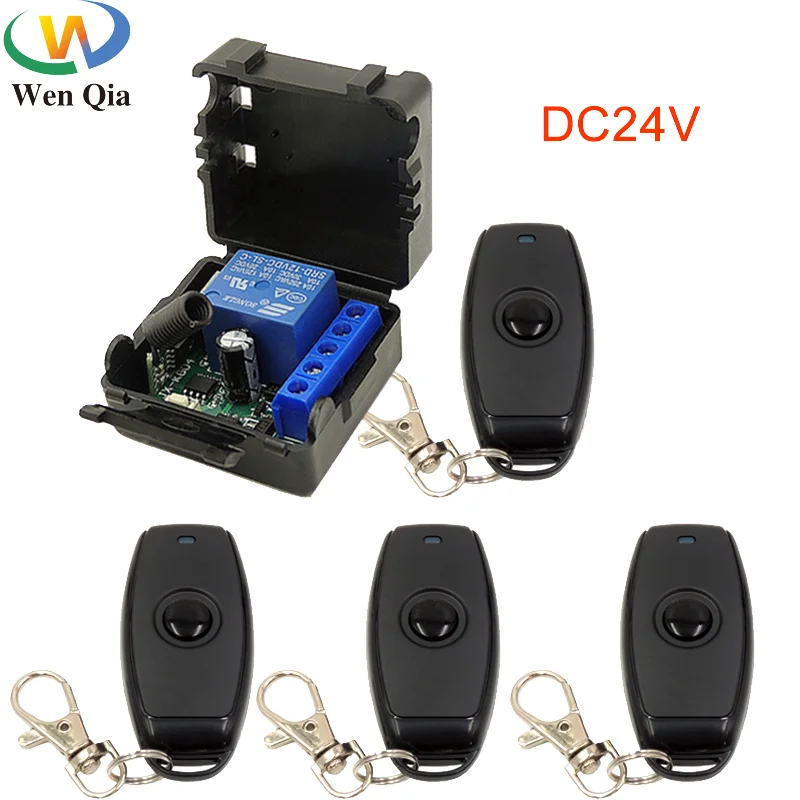 

Universal Wireless Rf Remote Control 433 mhz DC 24V 10A 1CH RF Relay Receiver Module and Transmitter For Gate/Electronic Door