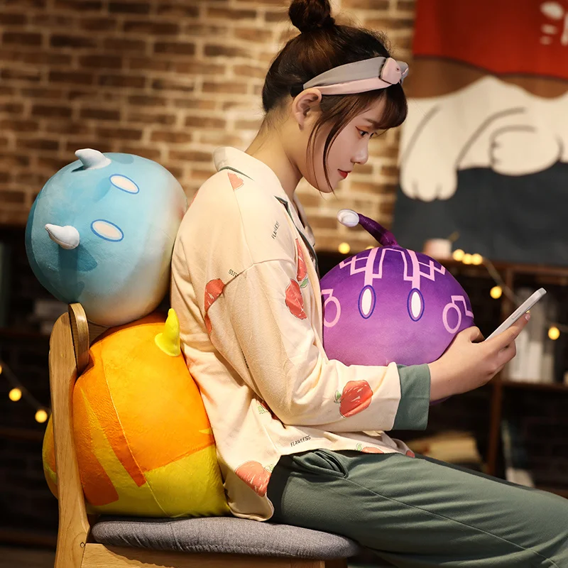 1 Stück 35/45 cm Genshin Impact Plüsch Schleim Kissen Spielzeug Genshin Impact Elemental Schleim Plüschkissen Gefüllte weiche Plüschpuppen – Detail 7