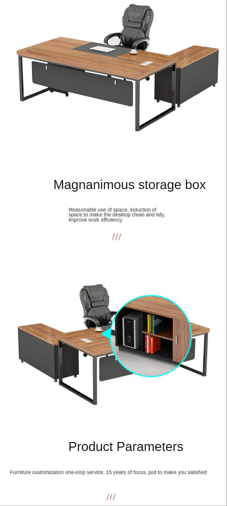 Computer Tafel Stalen Voet Bureau Baas Tafel