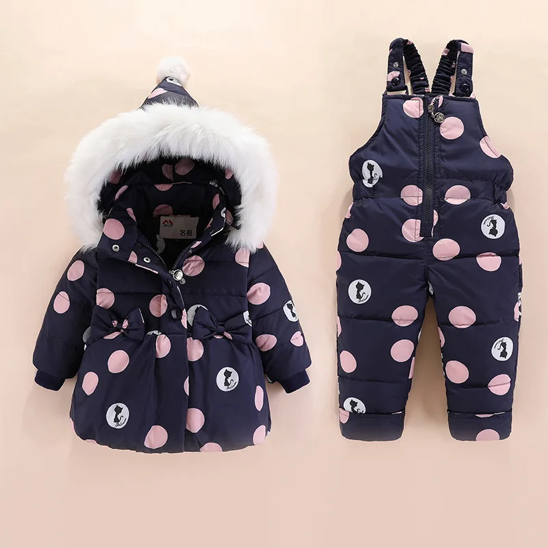 new Winter children clothing sets girls Warm parka down jacket for baby girl clothes children\'s coat snow wear kids suit