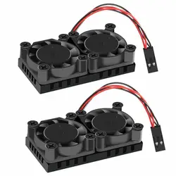 Raspberry pi ventilador de refrigeração com fita adesiva condutora térmica e dissipador de calor para raspberry pi 4 b 3 modelo b +