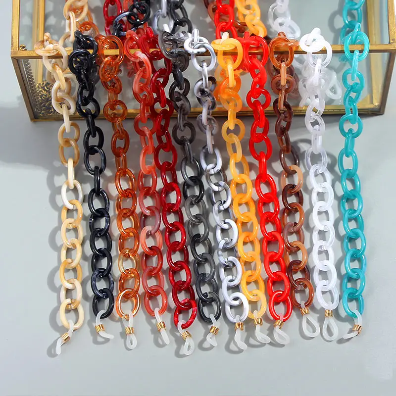 Flatfoosie Hohe Qualität Multicolor Acryl Gläser Kette für Frauen Lesen Nicht-slip Sonnenbrille Kette Lanyard Brillen Hals Halter