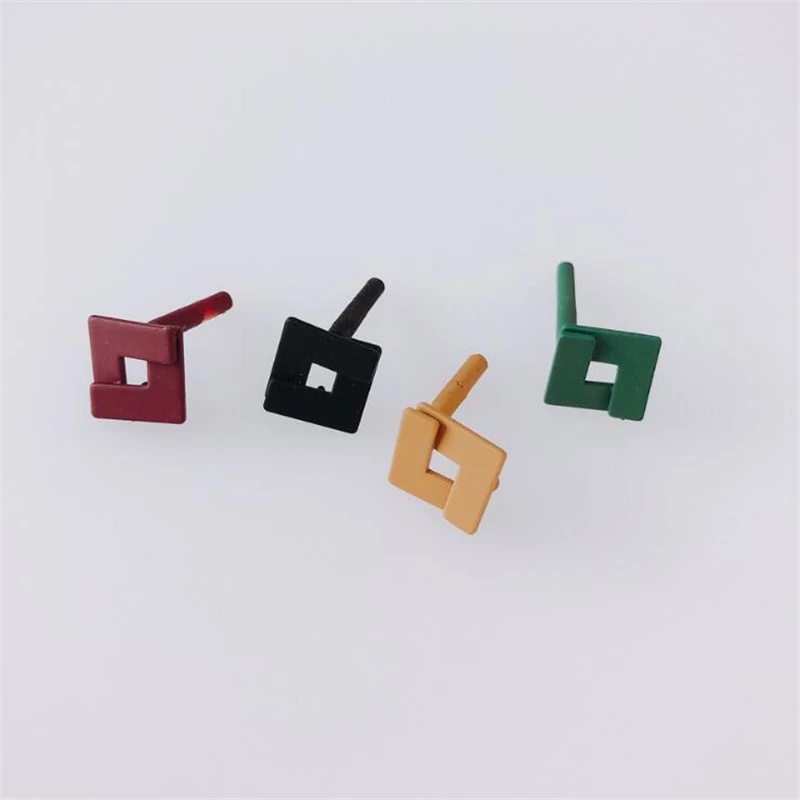 20pcs/lot New Creative Paint Irregular Geometric Square Charms Connectors for Diy Stud Earrings Pendant Jewelry Accessories