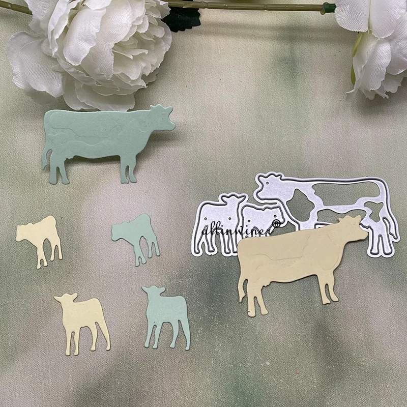 Cow family DIY Craft Metal Cutting Die Scrapbook Embossed Paper Card Album Craft Template Stencil Dies