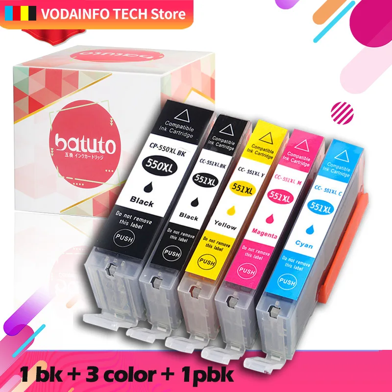 PGI 550 Tương Thích 551 Bộ Tiếp Mực Ngoài Canon PIXMA IP7250 MG5450 MX925 MG5550 MG6450 MG5650 MG6650 IX6850 MX725 MX925 Máy In