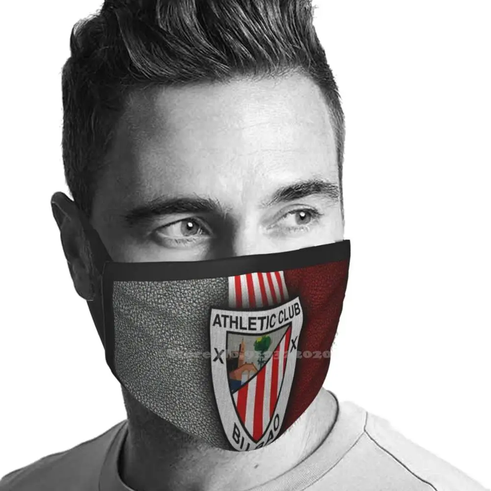 Mascarilla transpirable de algodón suave para Club Atlético, máscaras para la boca de Bilbao, España, Argentina, Bilbao, vasco, Bielsa, Chile, Marcelo, Bielsa, Loco