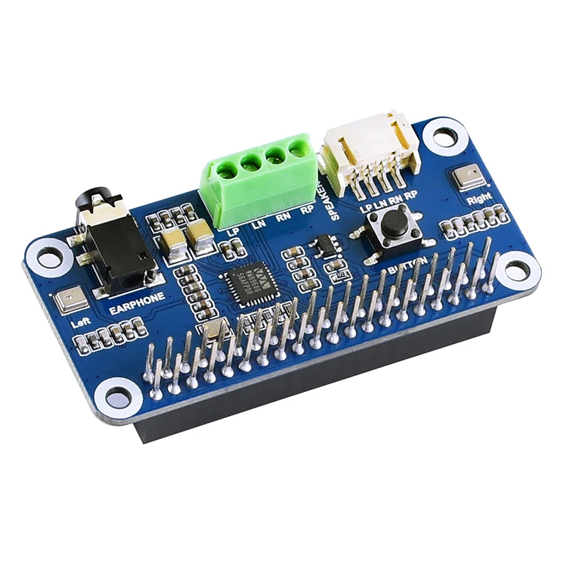 Raspberry Pi Hi-Fi Sound Card WM8960 Audio HAT Stereo Encoding Decoding Play Record Drive Speakers for Pi 5 4B 3B+ 3B Zero 2 W