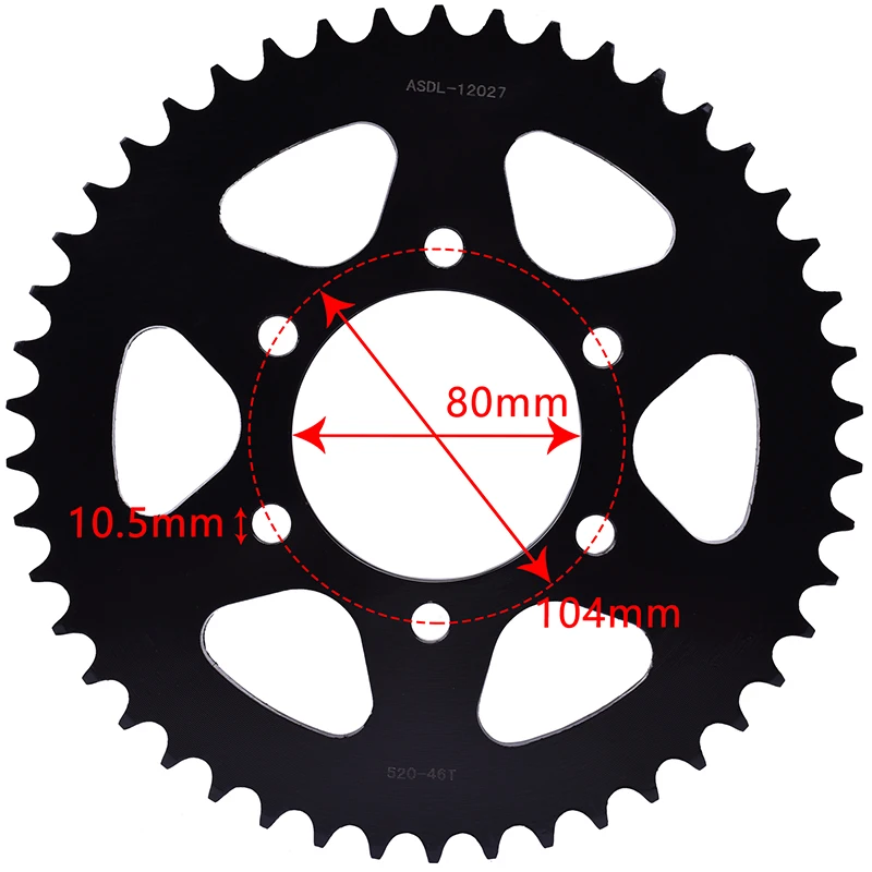 520 16T 46T Front Rear Sprocket Gear Wheel For Kawasaki ZX-6R ZX636 ZX600 ZX6R ZX 6R Ninja 600 636 2013-2018 2019-2020 2007-2015