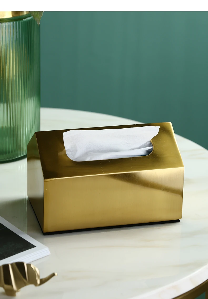 Scatola per fazzoletti per organizer per carta igienica in acciaio