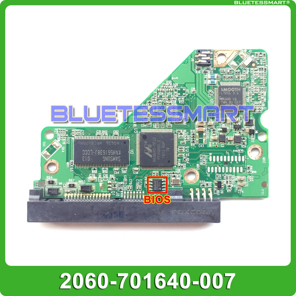 HDD PCB 회로 기판, WD 3.5 SATA 하드 드라이브 수리 데이터 복구용, REV A, 2060-701640-007