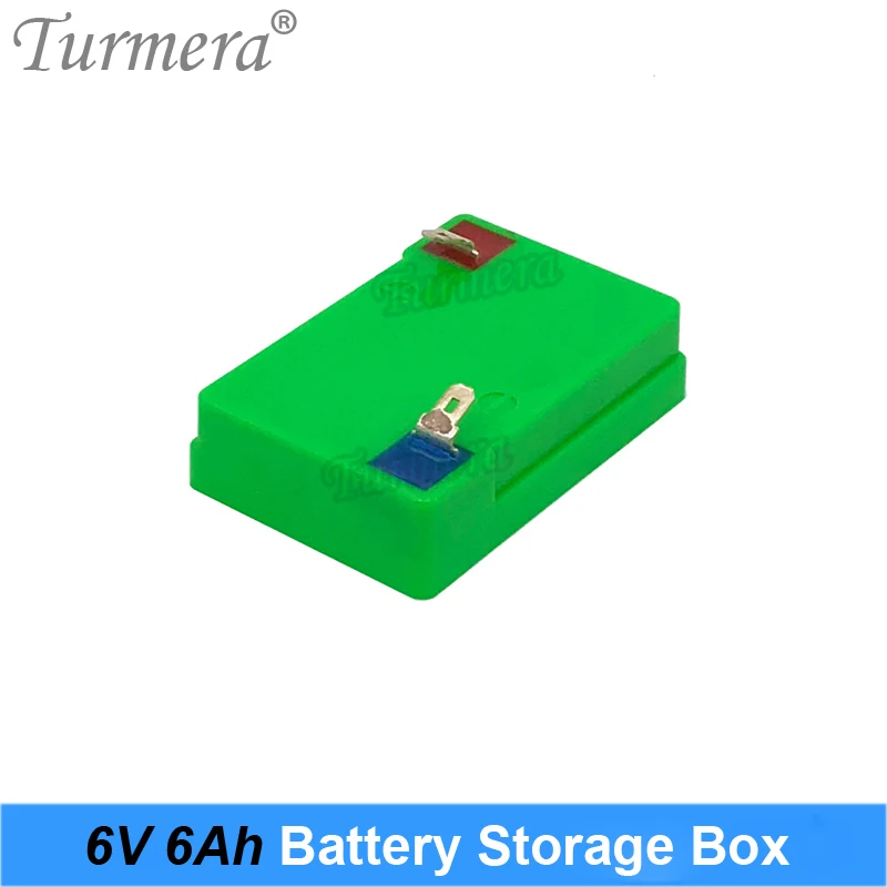 Turmera 6V 6AH Battery Storage Box Empty for Lifepo4 Battery Use Children Electric Car or Motorcycle Electronic Emergency Light