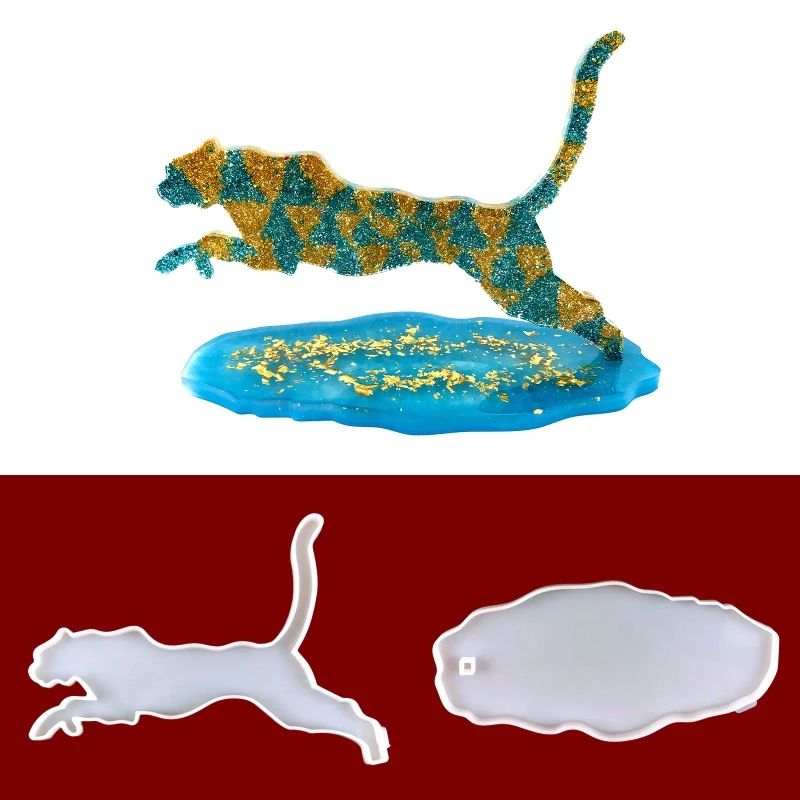 

Modern Running Panther Molds Silicone Leopard Molds Plaste Moulds Epoxy Resin Casting Molds Craft Great Gift for Adults
