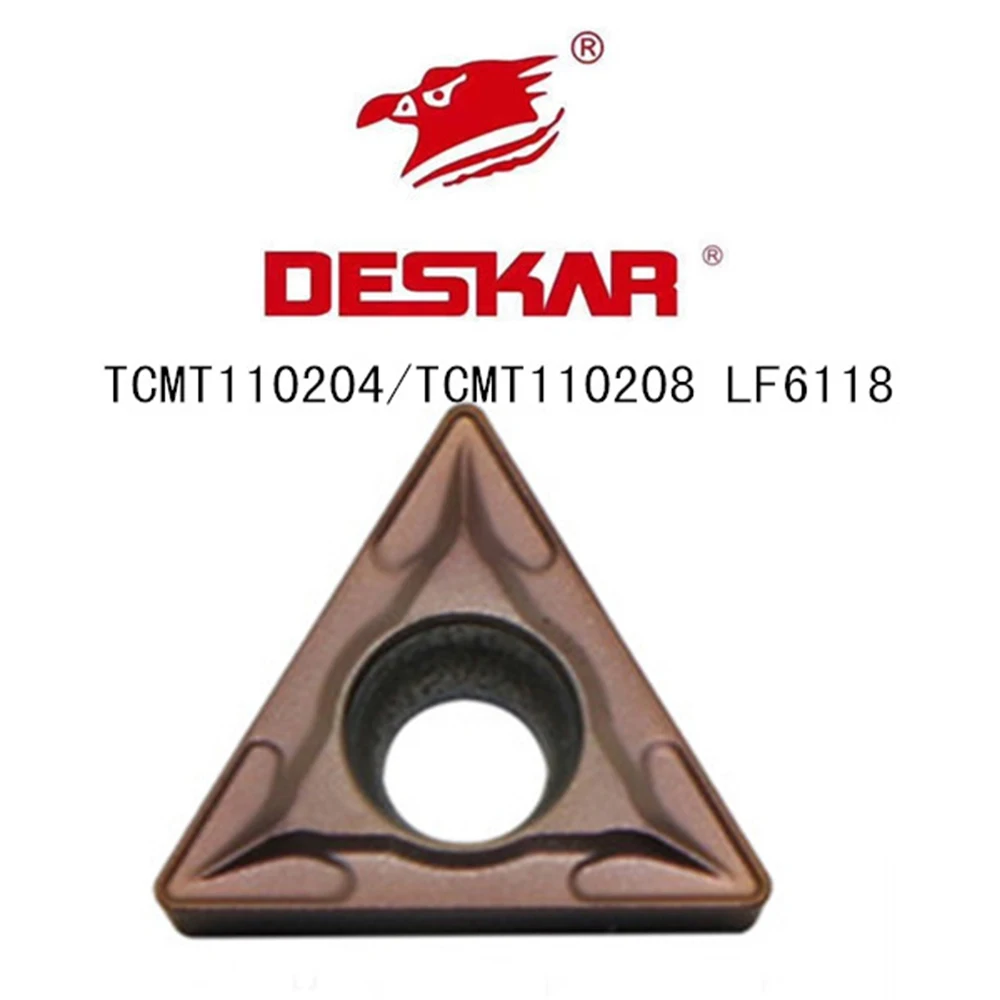 DESKAR 100% original TCMT110204 LF6118 TCMT110208 TCMT16T304 TCMT16T308 LF6018 CNC carbide blade lathe tool for stainless steel