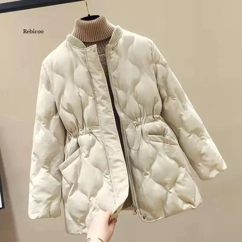 

Mid-length Cotton Parkas Jacket Women's Winter New Waist Parkas Jacket Women Winter Coat