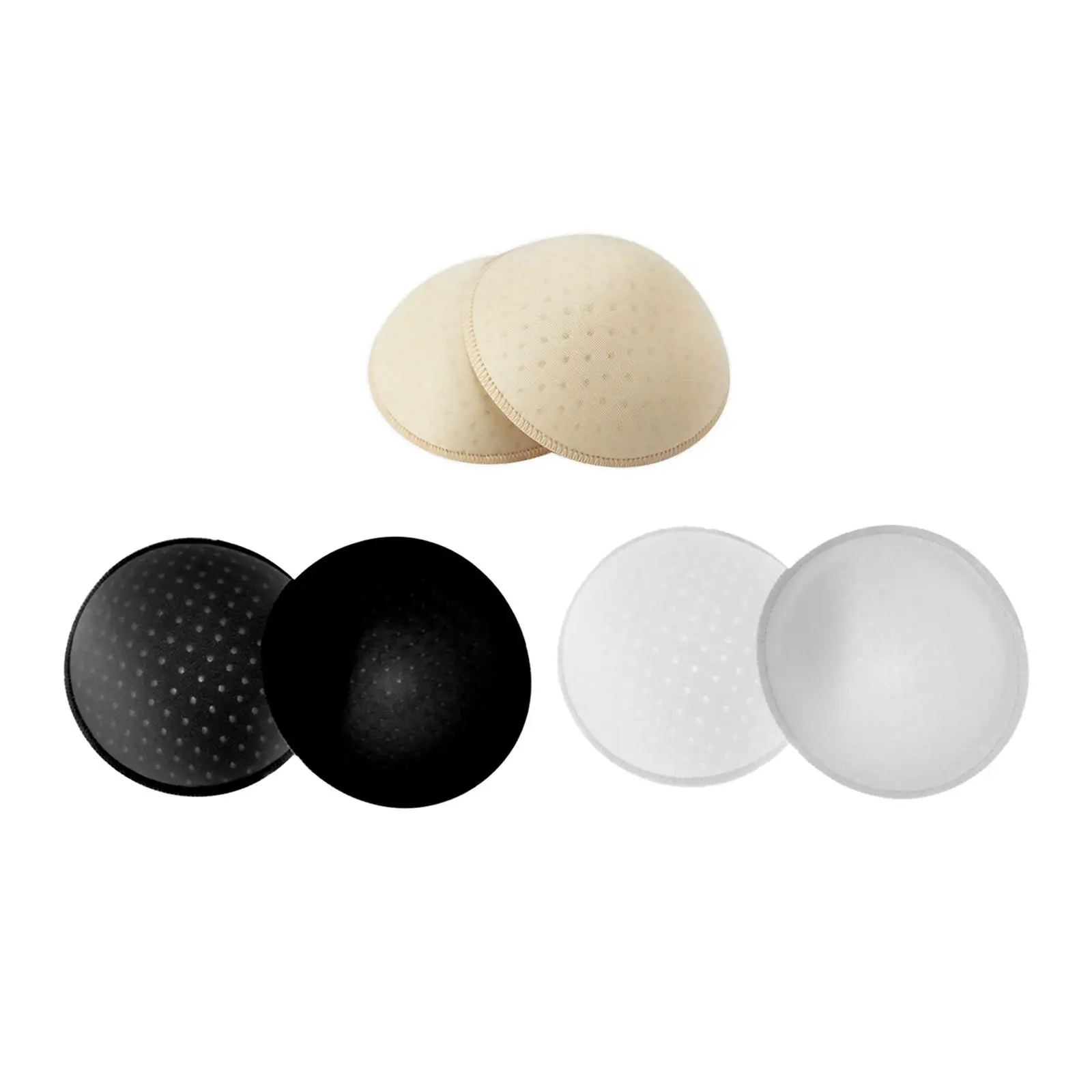 3 Pairs Round Bra Inserts Pads Removable Soft Push up Comfy Sponge Women Bra Cups Inserts for Sports Bikini Top Swimwear Yoga