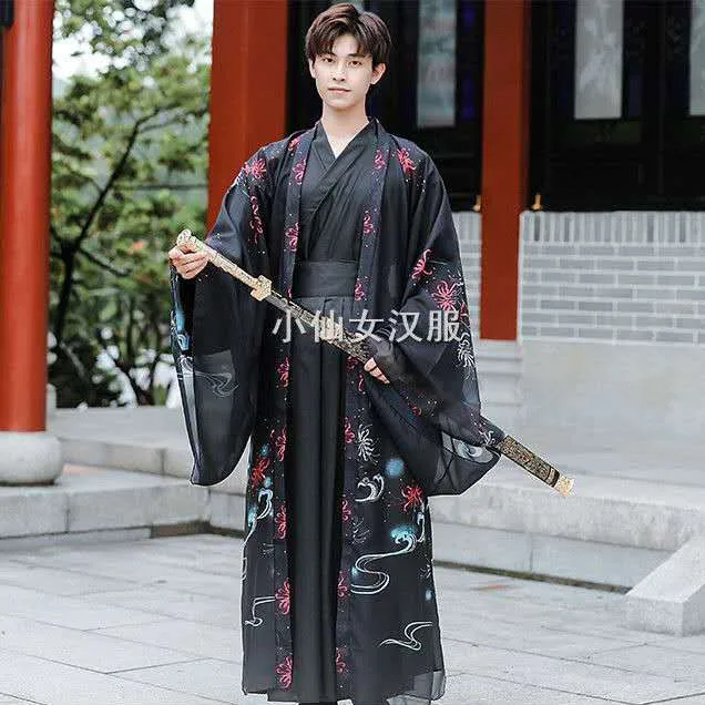 Mannen Hanfu Chinese Oude Traditionele Kleding Han Dynastie Zwaardvechter Mannelijke Hanfu Robe Cosplay Kostuum Carnaval Party Dress