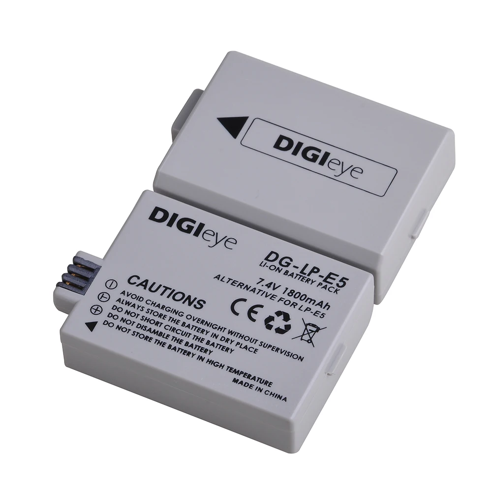 1800MAh LP-E5 LP E5 Pin + Đèn LED Sạc Đôi Cho Máy Ảnh Canon EOS Rebel XS, Rebel T1i, rebel XSi, 1000D, 500D, 450D, Nụ Hôn X3,X2,F
