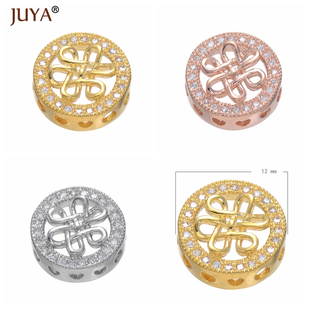 Juya Fashion Flower Charms Spacer Beads Accessories For Jewelry Making DIY Beaded Bracelet Necklaces Charm Beads