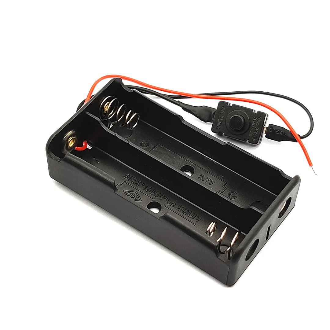 18650 Battery Case With Switch 2 x 3.7V Lithium 18650 Battery Holder Battery Storage Case Diy Kit 7.4V Series Connection