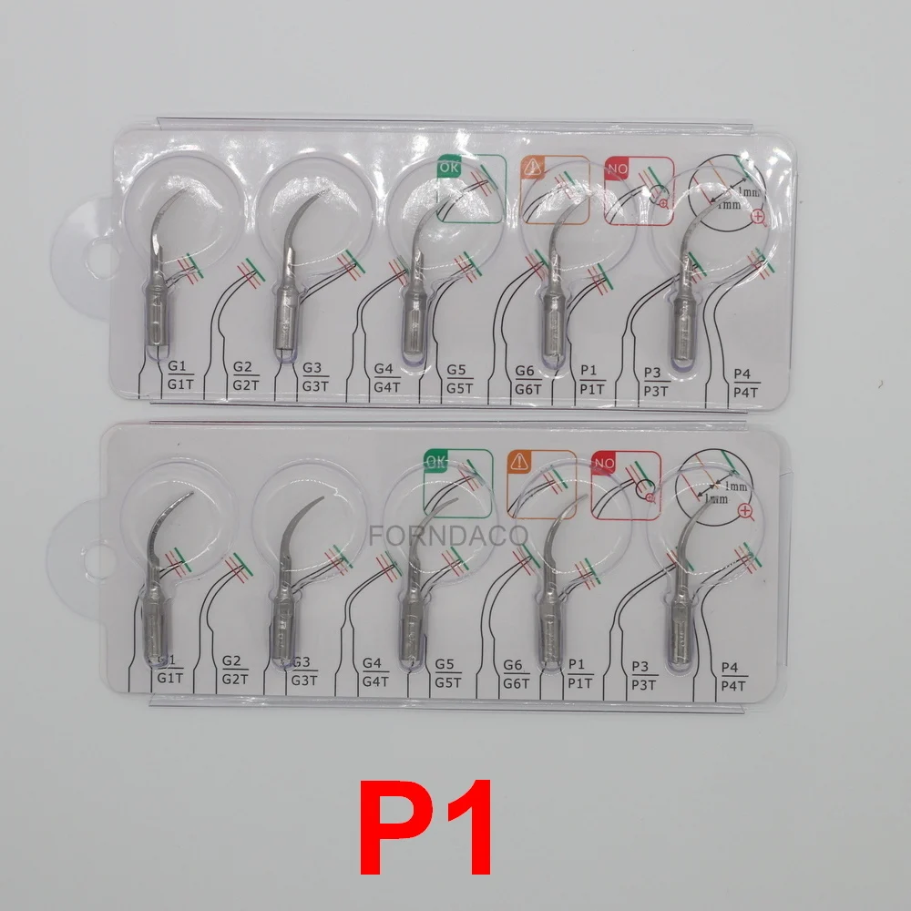 10pcs P1 Dental Ultrasonic Scaler Scaling Tip Perio For Woodpecker EMS Handpiece Tips