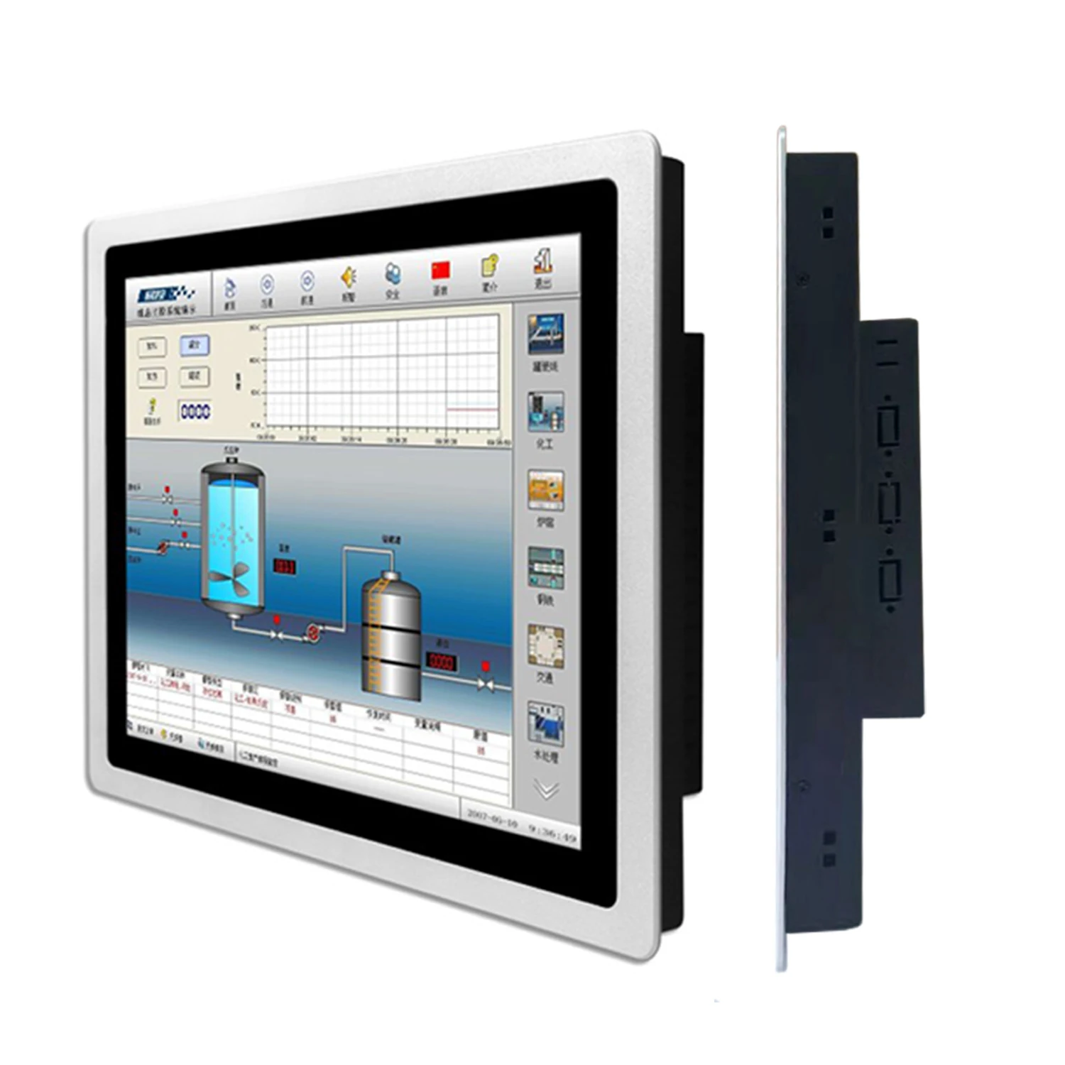 

12.1 Inch Embedded Industrial Touch LCD Display For Computer Monitor with Capacitive Touch Screen with HDMI VGA DVI Touch USB