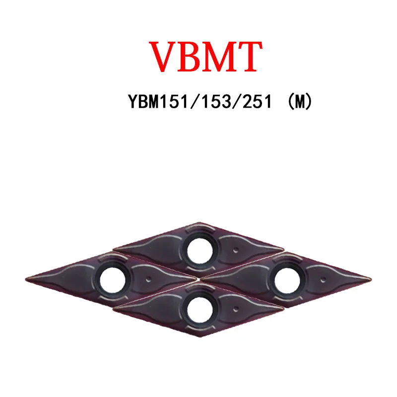 

VBMT160404 -EF YBM153 High Quality Turning Inserts CNC Lathe Cutting Tool VBMT VBMT160404-HM YBM151 YBM251 Machine Tool Shank