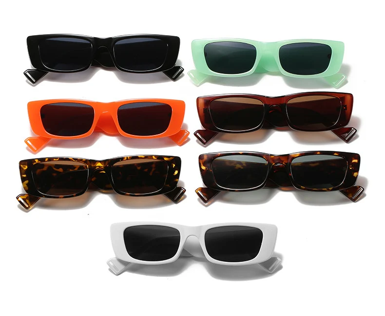 Oec cpo Vintage quadratische Sonnenbrille Frauen Retro kleine Rechteck Sonnenbrille weibliche sexy orange Brille für Männer Lunette de Soleil – Detail 4