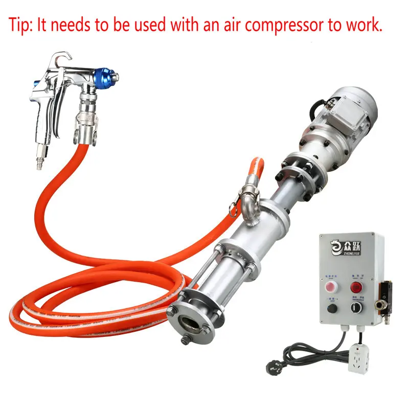 2800W18L/m Fully Automatic Real Stone Paint Cement Mortar Latex Paint Paint Coating Putty Plaster Spraying Machine Down Suction