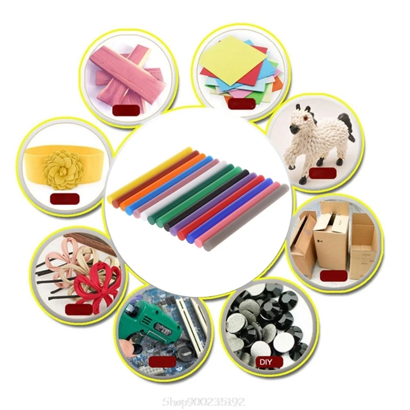 5pcs Hot Melt Colorful 7x100mm Adhesive For DIY Craft Toy Repair Tool Au 20 Dropship