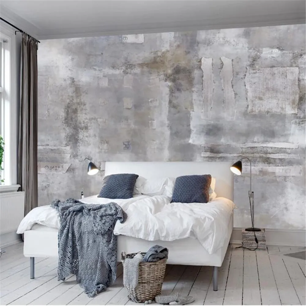 

Mlofi custom wallpaper wall cloth European retro nostalgic shabby wall decadent mural background wall cement wall