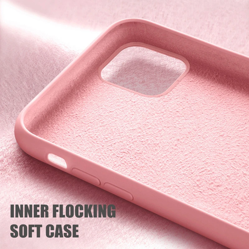 9Colors Liquid Silicone Phone Case For iPhone X XR XS 11 12 13 mini 14 15 Pro Max SE 6 6S 7 8 Plus Matte Soft Bumper Phone Cover