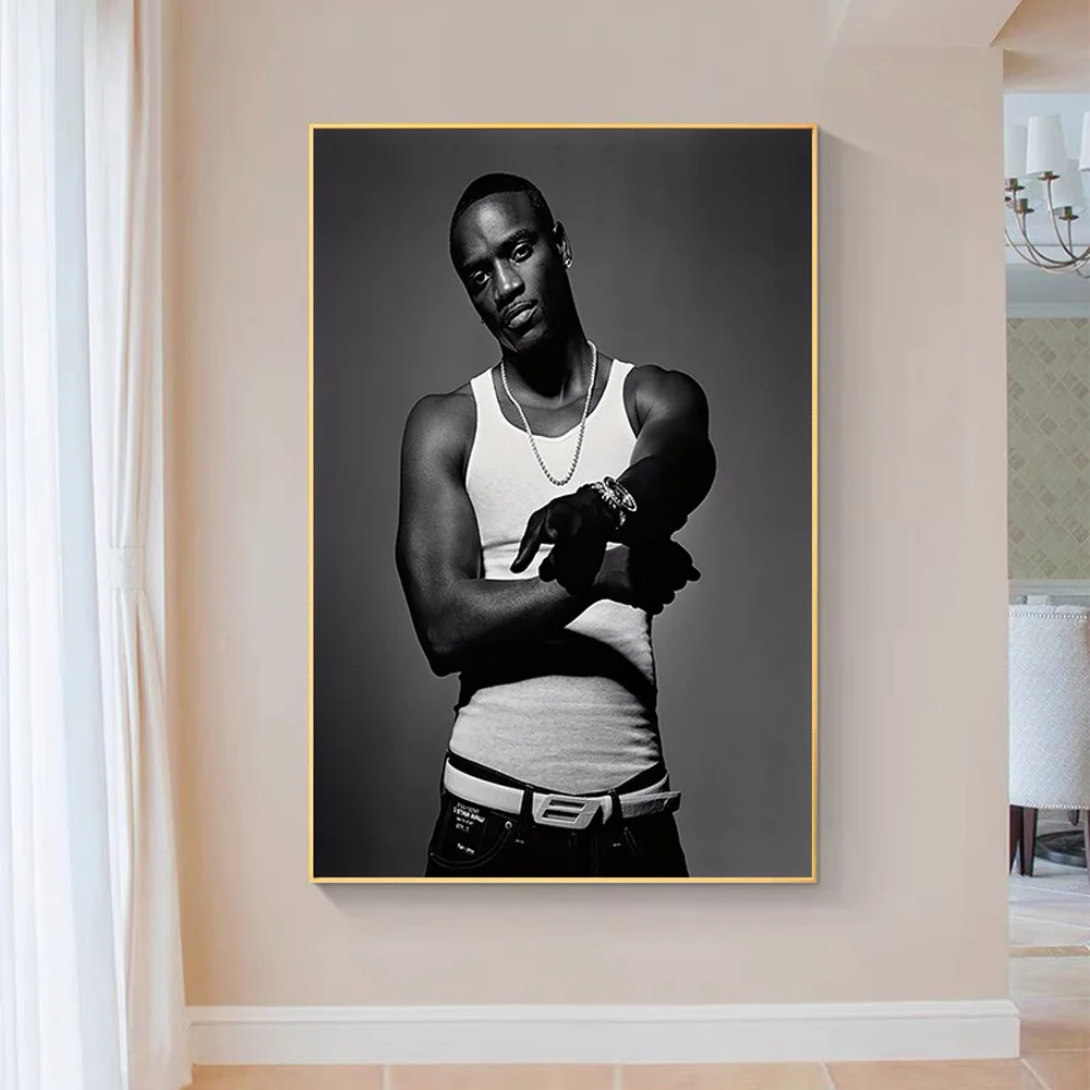 

SP009 Silk Cloth Wall Poster Akon Music Star 03 Art Home Decoration Gift