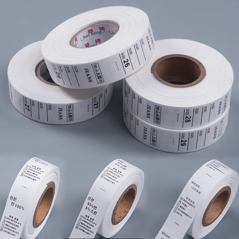 width 2.5cm Customized White satin ribbon, synthetic Ribbon washing labels t shirt fabric printed tags care print label