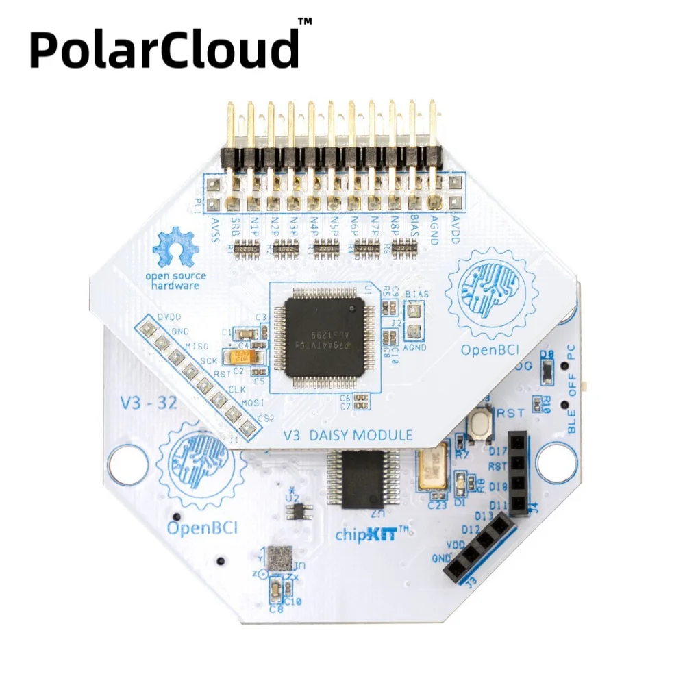 Cyton Biosensing Boards 16-Channels for Open BCI EEG ECG EMG Sensor for Electrode Cap Support Ultracortex Mark IV Headset