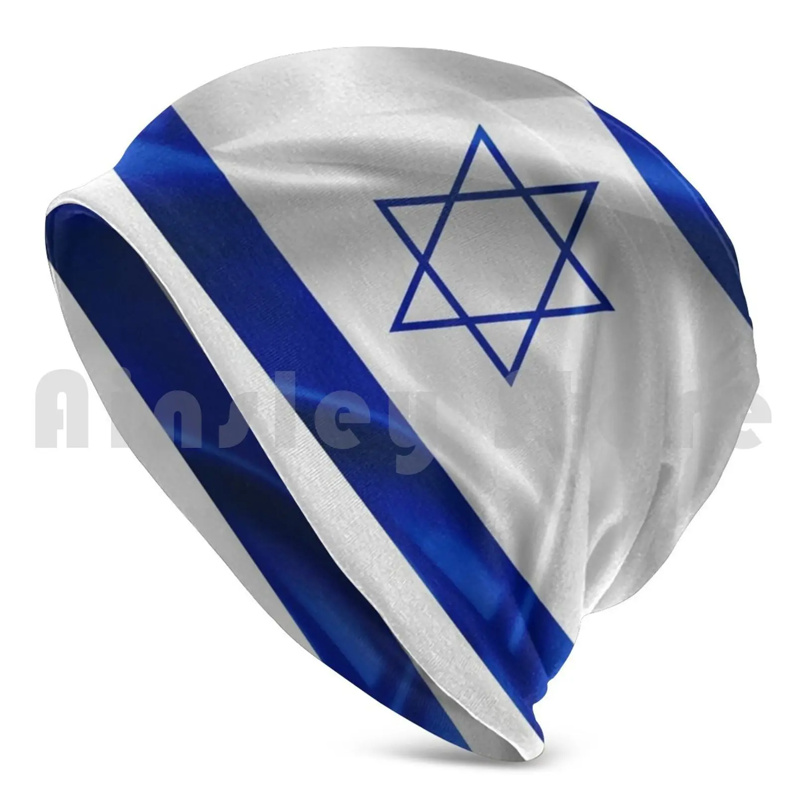 Israel Beanies Knit Hat 1403 Beanies Print Israel Flag Banner Country Land Nation People Home Pride Proud Patriot