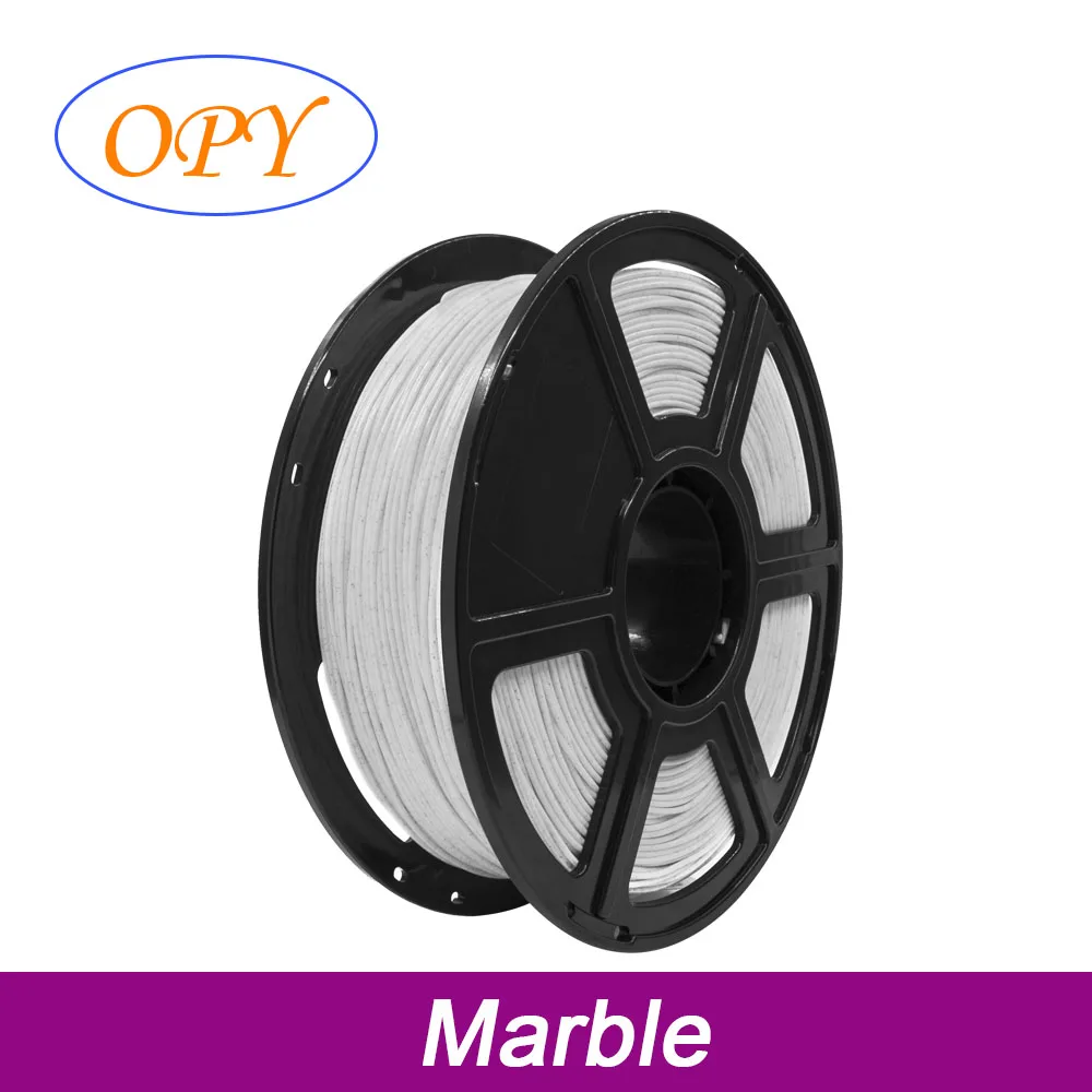 OPY 3D Printer Filament Marble PLA 1KG 1.75MM 3D Printers Materials Marble Wooden Texture Wood Filament 10m 100g for Printing