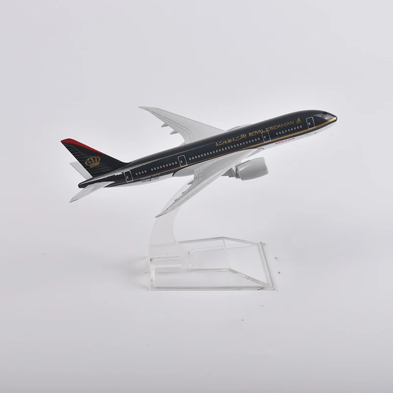 JASON TUTU 16cm ROYAL JORDANIAN Boeing 787 Airplane Model Plane Model Aircraft Diecast Metal 1/400 Scale Planes Dropshipping