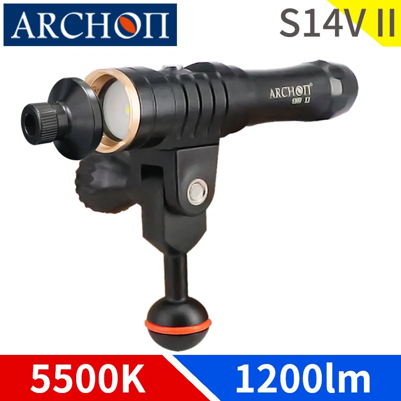 S14V II 5500K 1200lumen HD video diving light warm white dive photoraphy light Underwater 100m diving fill light diving flashing