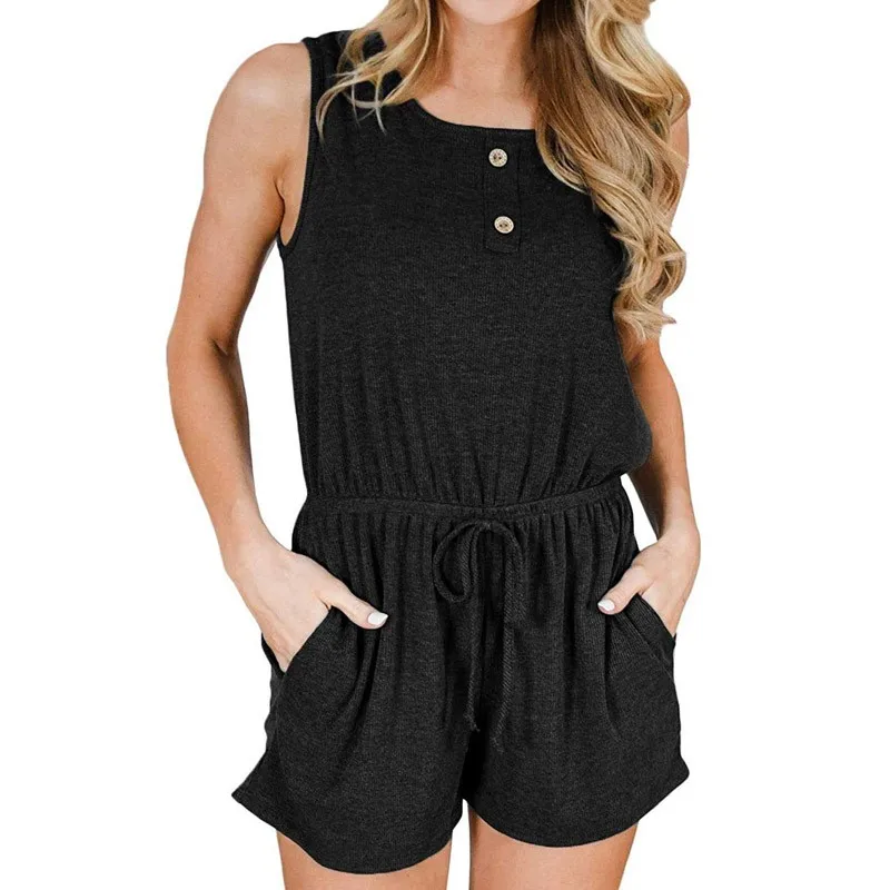 Europa Estados Unidos Moda Primavera Verão Novas Mulheres Vestido Streetwear Bainha Sólida Sem Mangas Sexy Mini Tanque Elástico na Cintura