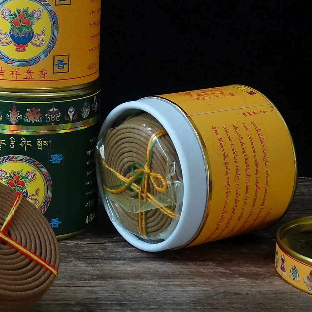Handmade Tibetan Sandalwood Coil Incense - Natural Rare Wood Aroma for Home Meditation, Yoga, Relaxation - Long Lasting 4H Burn