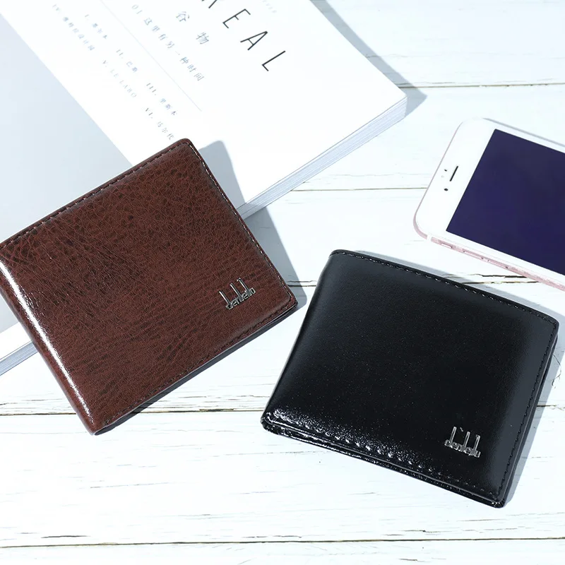 PU Leather Wallet Wallet Short Wallet Sample Factory Direct Mixed Batch Customization