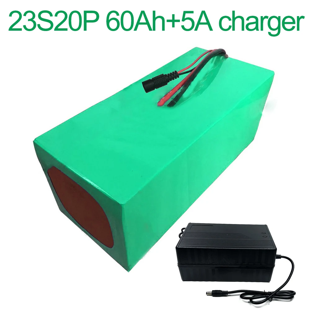 

With 5A charger 84V 60Ah 23S20P 18650 Li-ion Battery electric two Three wheeled motorcycle bicycle ebike 420x260x140mm