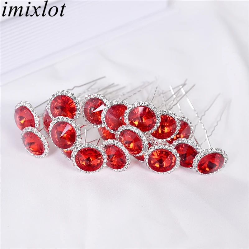 

Imixlot 20pcs Charm Fashion U Shape Rhinestone Hair Pins Women Bridal Wedding Prom Temperament Hair Accessories Barrette