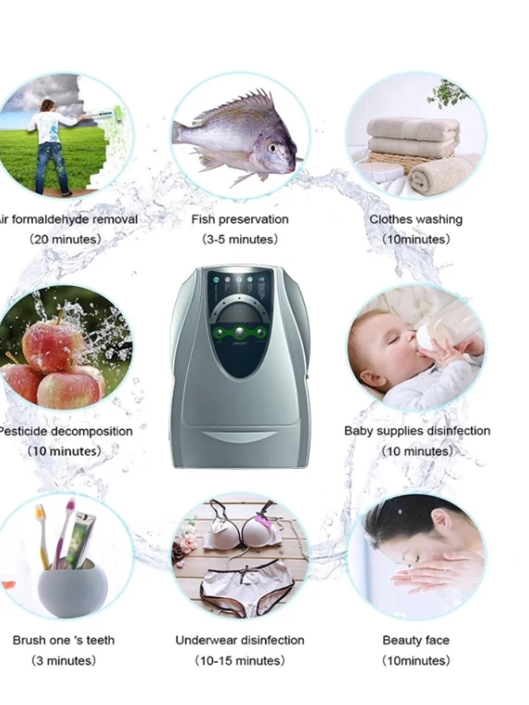 Dropshipping Ozone Generator  Air purifier Purification Fruit Vegetables Water Food Preparation Ozonator Ionizator