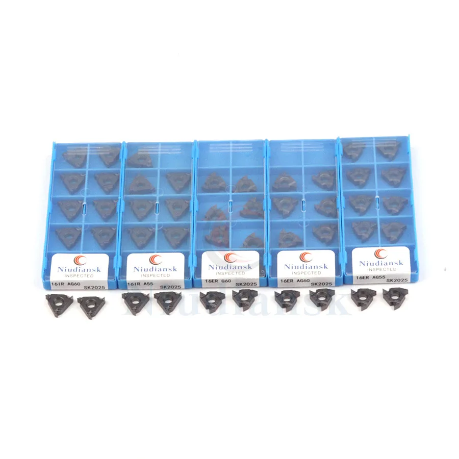 Ferramentas de torno cnc 16ir, 16er a55 g55 ag55 sk2025 16er a60 g60 ag60 sk2025 para inserção de rosca em carboneto, para processamento de aço inoxidável
