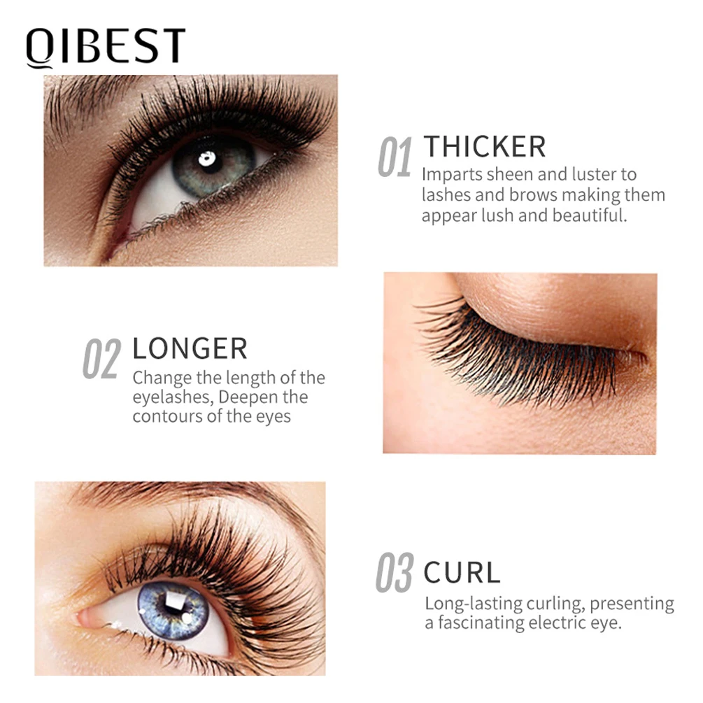 QIBEST Eyelash Growth Enhancer Natural Medicine Treatments EyeLashes Serum Mascara Eyelash Lift Lengthening Eyelash Growth Serum