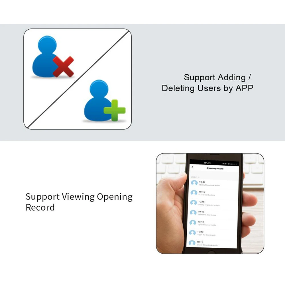 Tuya APP Smart Lock 125Khz RFID Bluetooth Access Controller IP68 Waterproof Fingerprint Access Control Add Delete Users by APP