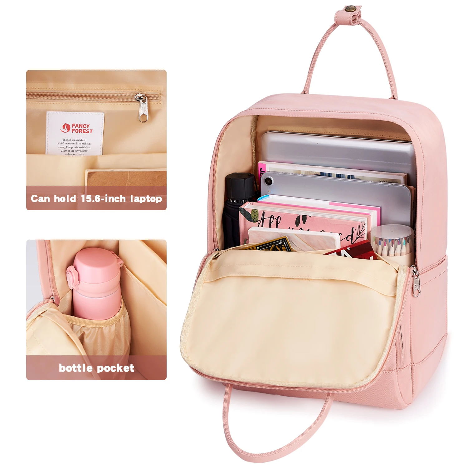 Zaino Casual kaldi zaino per Laptop da 17 pollici per uomo donna borsa da scuola per College da viaggio resistente all'acqua